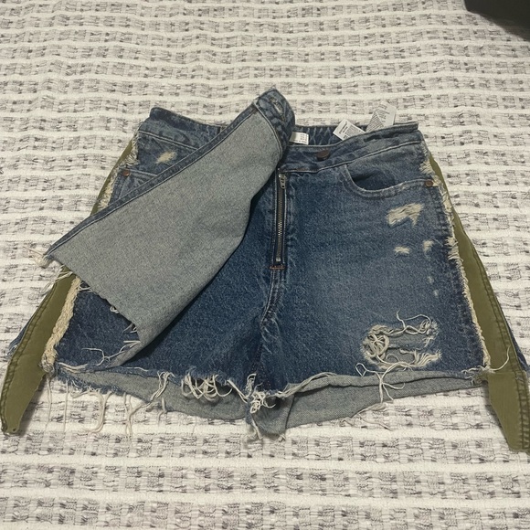 Zara Denim Skort with Cargo fringe - Picture 2 of 8